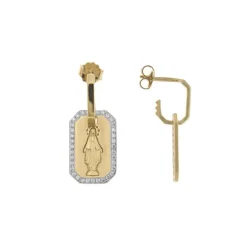 RUE DES MILLE - MONO-ORECCHINO MEDAGLIA MADONNINA ORO GIALLO