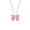 Sogni - Collana fiocco zirconi rosa