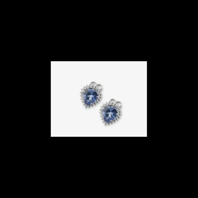 Sovrani Orecchini in Argento con Zirconi Bianchi e Acquamarina