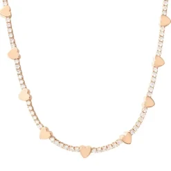 Stroili - Collana Romantic Shine Ottone Rosa Cristallo