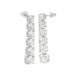 Stroili - Orecchini Pendenti Tennis Silver Elegance Argento Rodiato Cubic Zirconia