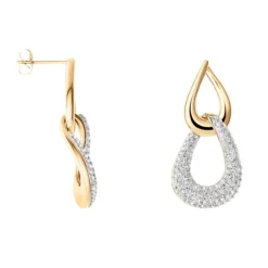 Stroili - Orecchini Pendenti Lady Phantasya Acciaio Rosa Cristallo