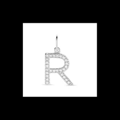 STROILI - Pendente Poème Oro Bianco lettera R