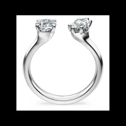 Swarovski - Anello aperto Galaxy Diamanti creati in laboratorio 1 ct tw, Taglio misto, Oro bianco 18 K