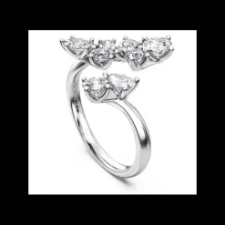 Swarovski - Anello bypass Galaxy Diamanti creati in laboratorio 1,25 ct tw, Taglio misto, Oro bianco 18 K