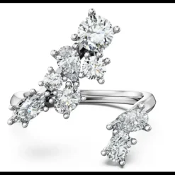 Swarovski - Anello bypass Galaxy Diamanti creati in laboratorio 1,25 ct tw, Taglio misto, Oro bianco 18 K