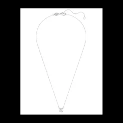 SWAROVSKI - Collana con Pendente con solitario Eternity Diamanti creati in laboratorio 1 ct tw, Taglio Round, Oro bianco 18 K