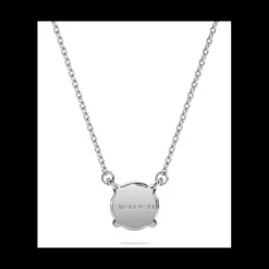SWAROVSKI - Collana con Pendente con solitario Eternity Diamanti creati in laboratorio 1 ct tw, Taglio Round, Oro bianco 18 K