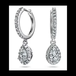 SWAROVSKI - Orecchini pendenti Eternity Diamanti creati in laboratorio 1,25 ct tw, Taglio misto, Oro bianco 18 K