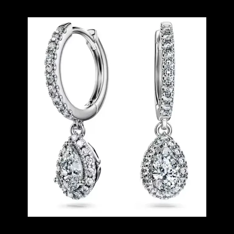 SWAROVSKI - Orecchini pendenti Eternity Diamanti creati in laboratorio 1,25 ct tw, Taglio misto, Oro bianco 18 K