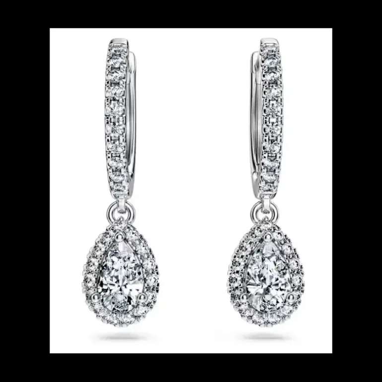 SWAROVSKI - Orecchini pendenti Eternity Diamanti creati in laboratorio 1,25 ct tw, Taglio misto, Oro bianco 18 K