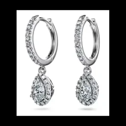 SWAROVSKI - Orecchini pendenti Eternity Diamanti creati in laboratorio 1,25 ct tw, Taglio misto, Oro bianco 18 K