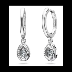 SWAROVSKI - Orecchini pendenti Eternity Diamanti creati in laboratorio 1,25 ct tw, Taglio misto, Oro bianco 18 K
