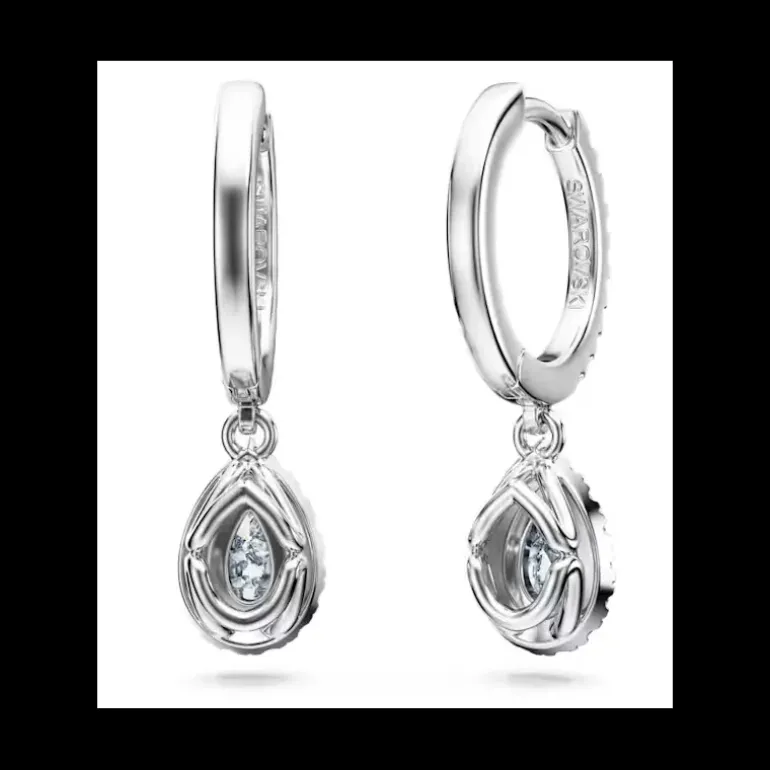 SWAROVSKI - Orecchini pendenti Eternity Diamanti creati in laboratorio 1,25 ct tw, Taglio misto, Oro bianco 18 K