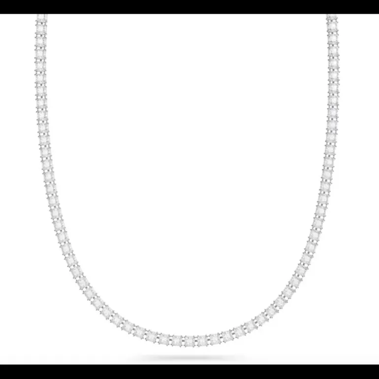 Swarovski - Cintura ,Taglio squadrato, Bianco, Placcato rodio