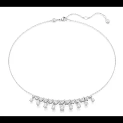 SWAROVSKI - Collana Idyllia Taglio misto, Fiocco Di Neve, Bianca, Placcato rodio