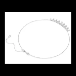 SWAROVSKI - Collana Idyllia Taglio misto, Fiocco Di Neve, Bianca, Placcato rodio