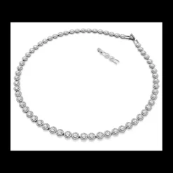 SWAROVSKI - Collana Una Angelic Taglio Round, Lunga, Bianca, Placcato rutenio