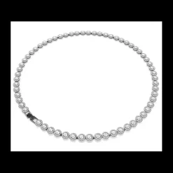 SWAROVSKI - Collana Una Angelic Taglio Round, Lunga, Bianca, Placcato rutenio