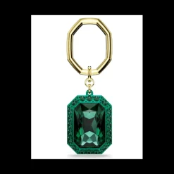 SWAROVSKI - Portachiavi Taglio ottagonale, Verde, Mix di finiture