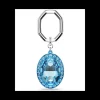 SWAROVSKI - Portachiavi Taglio Oval, Blu, Mix di finiture