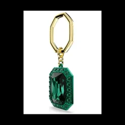 SWAROVSKI - Portachiavi Taglio ottagonale, Verde, Mix di finiture