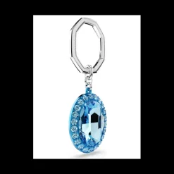 SWAROVSKI - Portachiavi Taglio Oval, Blu, Mix di finiture