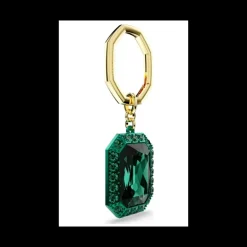 SWAROVSKI - Portachiavi Taglio ottagonale, Verde, Mix di finiture