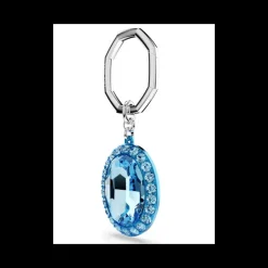 SWAROVSKI - Portachiavi Taglio Oval, Blu, Mix di finiture