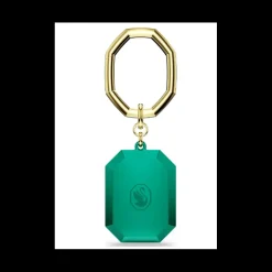 SWAROVSKI - Portachiavi Taglio ottagonale, Verde, Mix di finiture