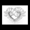 SWAROVSKI - Anello cocktail Matrix Taglio misto, Cuore, Bianco, Placcato rodio