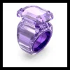 Swarovski Anello cocktail Lucent Taglio ottagonale, Lilla