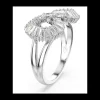 Swarovski - Anello cocktail Hyperbola, Infinito, Bianco, Placcato rodio