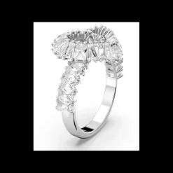 SWAROVSKI - Anello cocktail Matrix Taglio misto, Cuore, Bianco, Placcato rodio