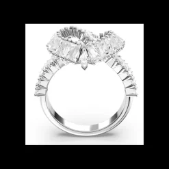 SWAROVSKI - Anello cocktail Matrix Taglio misto, Cuore, Bianco, Placcato rodio