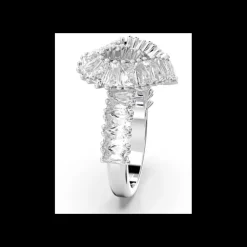 SWAROVSKI - Anello cocktail Matrix Taglio misto, Cuore, Bianco, Placcato rodio