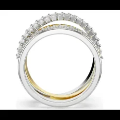 SWAROVSKI - Anello Hyperbola Taglio misto, Bianco, Mix di finiture