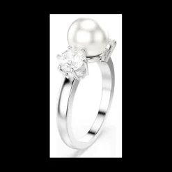 SWAROVSKI - Anello Matrix Perla bianca placcato rodio