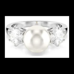 SWAROVSKI - Anello Matrix Perla bianca placcato rodio