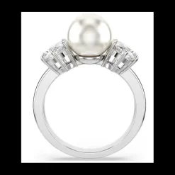 SWAROVSKI - Anello Matrix Perla bianca placcato rodio