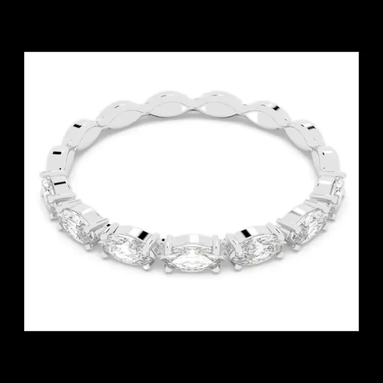 Swarovski - Anello Vittore, Taglio Marquise, Bianco, Placcato rodio
