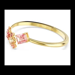 SWAROVSKI - Bracciale rigido Gema Taglio misto, Rosa, Placcato color oro