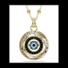 SWAROVSKI - Collana con Pendente Symbolica Evil eye, Medio, Multicolore, Placcato color oro