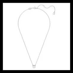 Swarovski Collana con Pendente Stilla Taglio Round, Bianco, Placcato rodio