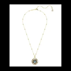 SWAROVSKI - Collana con Pendente Symbolica Evil eye, Medio, Multicolore, Placcato color oro