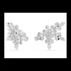 SWAROVSKI - Orecchini a clip Idyllia Taglio misto, Mezzo fiocco di neve, Bianchi, Placcato rodio