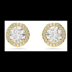 SWAROVSKI - Orecchini a lobo Una Tono Dorato Placcato color oro