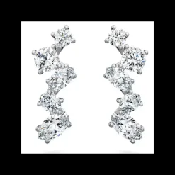 SWAROVSKI - Orecchini ear cuff Galaxy Diamanti 1,25 ct tw, Taglio misto, Oro bianco 18 K