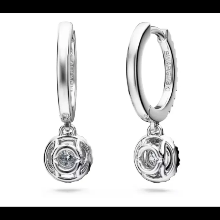 SWAROVSKI - Orecchini pendenti Eternity Taglio Round, Oro bianco