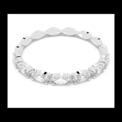 Swarovski- Anello Vittore, Taglio Marquise, Bianco, Placcato rodio